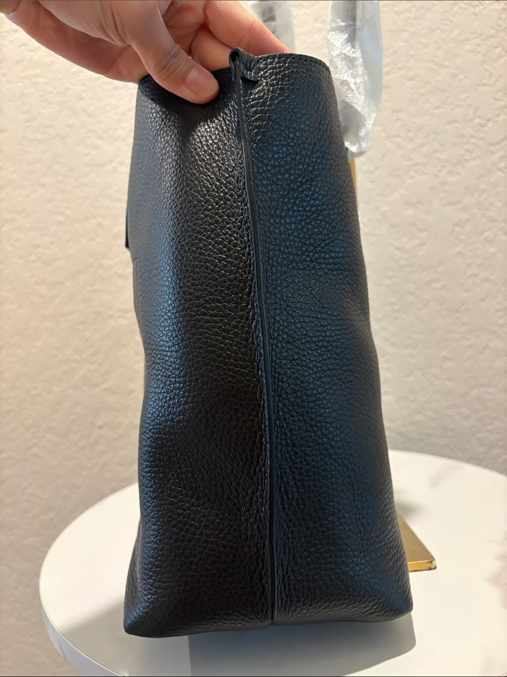 NWT Furla Nero Pebbled Leather Tote with Dustbag - Picture 5 of 10